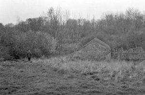 1980s: barn pre-restoration and original entrance to the Reserve